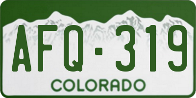 CO license plate AFQ319