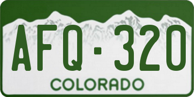 CO license plate AFQ320