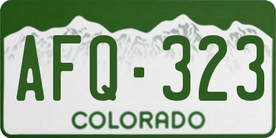 CO license plate AFQ323