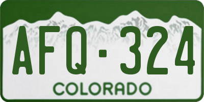 CO license plate AFQ324