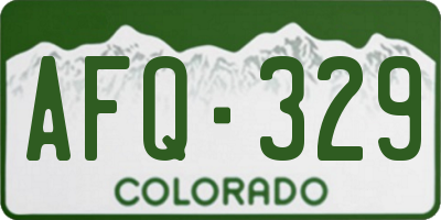 CO license plate AFQ329