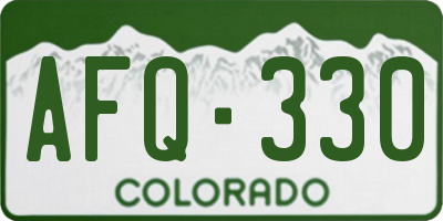 CO license plate AFQ330