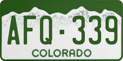CO license plate AFQ339