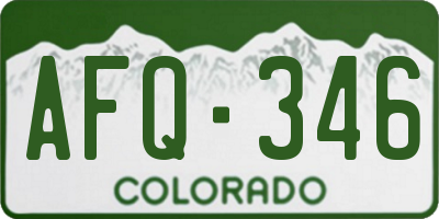 CO license plate AFQ346