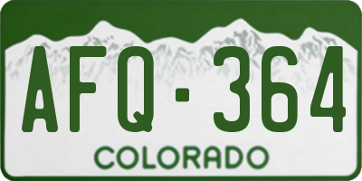 CO license plate AFQ364