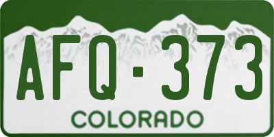 CO license plate AFQ373