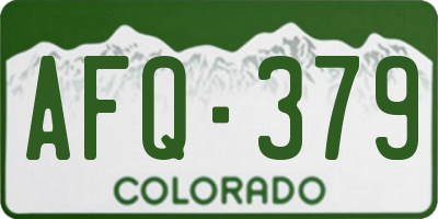 CO license plate AFQ379