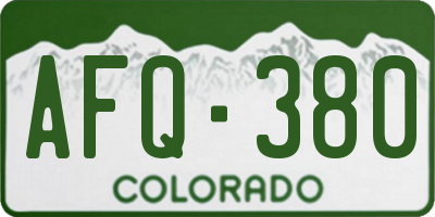 CO license plate AFQ380