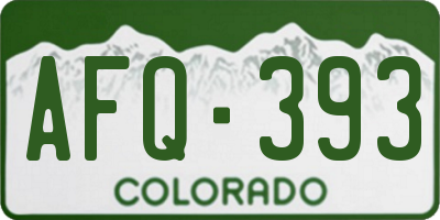 CO license plate AFQ393