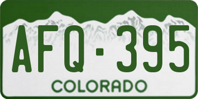 CO license plate AFQ395
