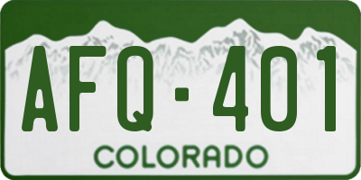 CO license plate AFQ401