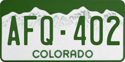 CO license plate AFQ402