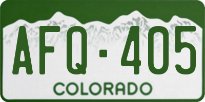 CO license plate AFQ405