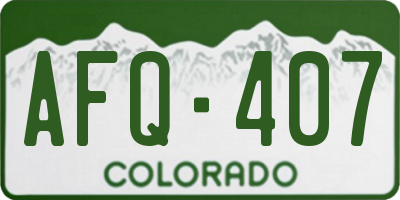 CO license plate AFQ407