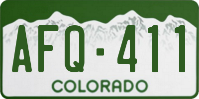 CO license plate AFQ411