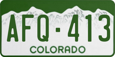 CO license plate AFQ413