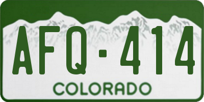 CO license plate AFQ414