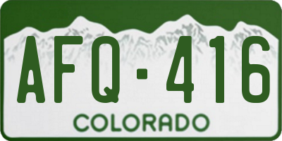 CO license plate AFQ416