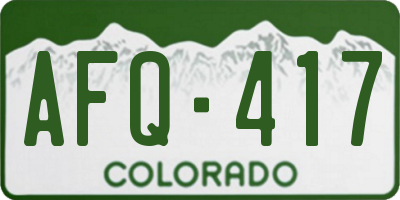 CO license plate AFQ417