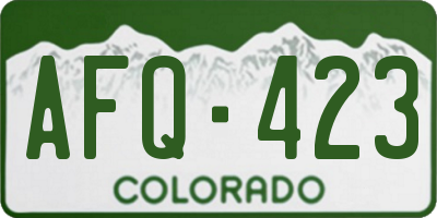 CO license plate AFQ423