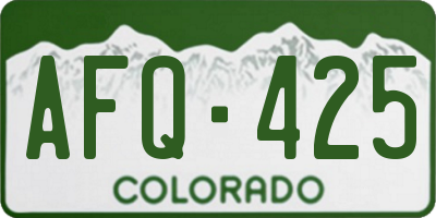 CO license plate AFQ425