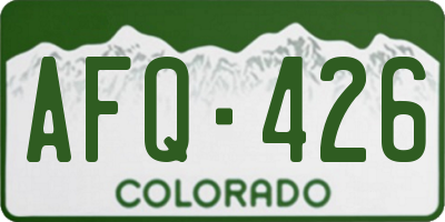CO license plate AFQ426