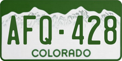 CO license plate AFQ428