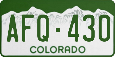 CO license plate AFQ430