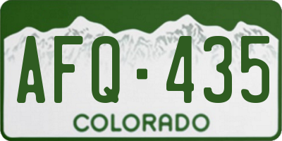 CO license plate AFQ435