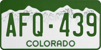 CO license plate AFQ439