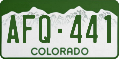 CO license plate AFQ441