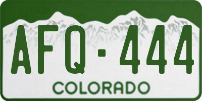 CO license plate AFQ444
