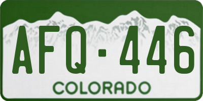 CO license plate AFQ446