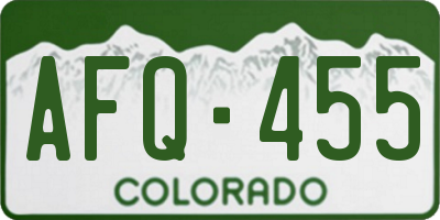 CO license plate AFQ455