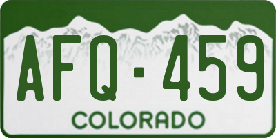 CO license plate AFQ459