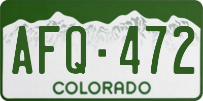 CO license plate AFQ472