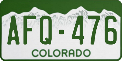 CO license plate AFQ476