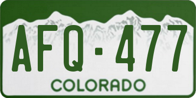 CO license plate AFQ477