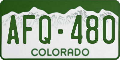 CO license plate AFQ480