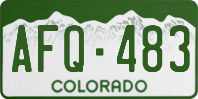 CO license plate AFQ483