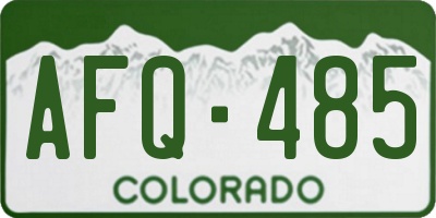 CO license plate AFQ485
