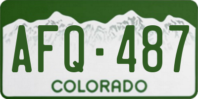CO license plate AFQ487