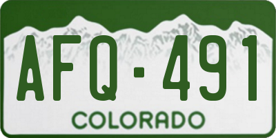 CO license plate AFQ491