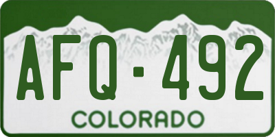 CO license plate AFQ492