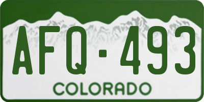 CO license plate AFQ493