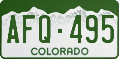 CO license plate AFQ495