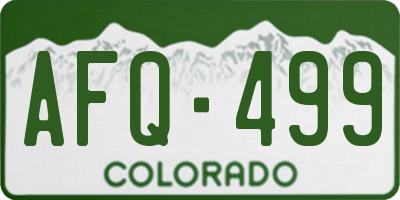 CO license plate AFQ499