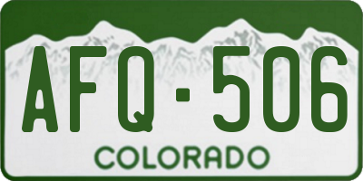 CO license plate AFQ506