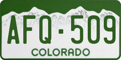 CO license plate AFQ509