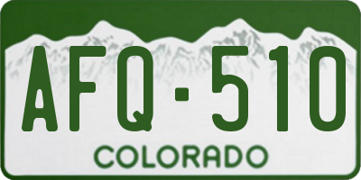 CO license plate AFQ510